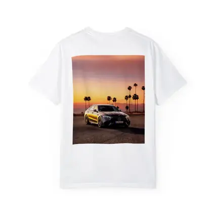 Mercedes AMG C63 Sunset Palm Trees