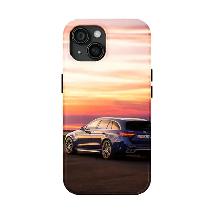 Mercedes AMG C Class Estate Sunset Sky