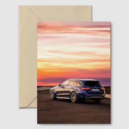 Mercedes AMG C Class Estate Sunset Sky
