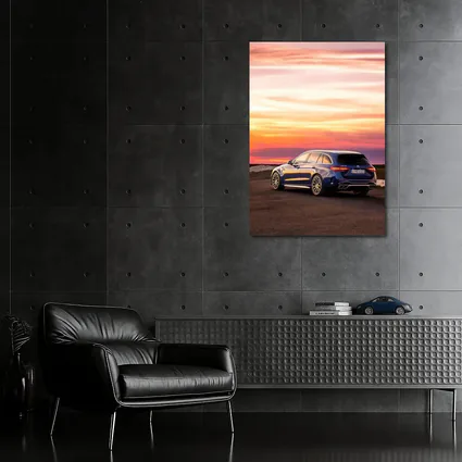 Mercedes AMG C Class Estate Sunset Sky