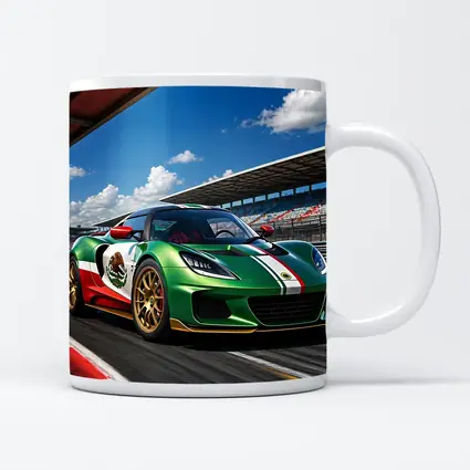 Lotus Exige Mexican Flag Livery Racing Track