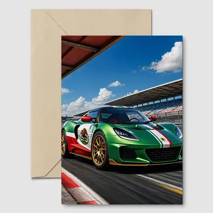 Lotus Exige Mexican Flag Livery Racing Track