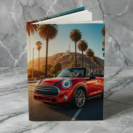 Mini Cooper Convertible Red Los Angeles Street