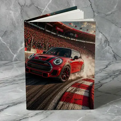 Mini Cooper S Red Racing Track Burnout