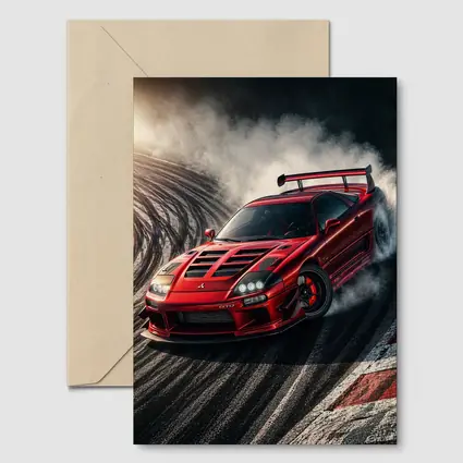 Mitsubishi GTO Red Drift Track Smoke