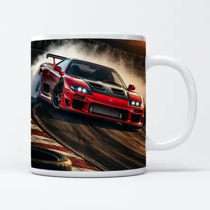 Mitsubishi 3000GT Red Drift Track Action