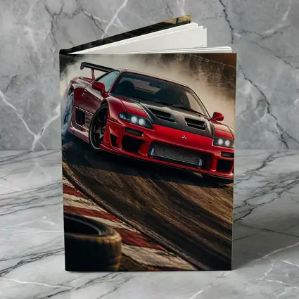 Mitsubishi 3000GT Red Drift Track Action
