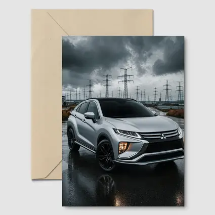 Mitsubishi Eclipse Cross Stormy Industrial Sky