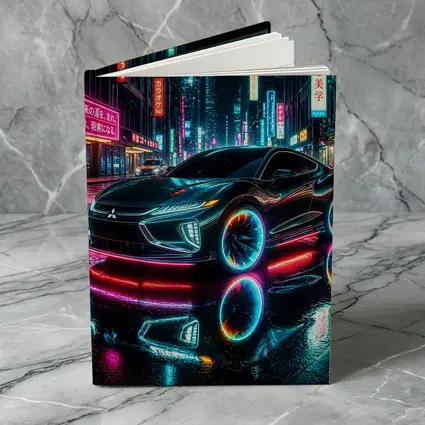 Mitsubishi Eclipse Neon Lights Tokyo Night