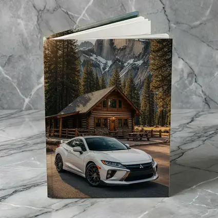 Mitsubishi Eclipse White Car Mountain Cabin