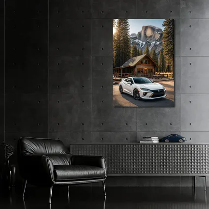 Mitsubishi Eclipse White Car Mountain Cabin