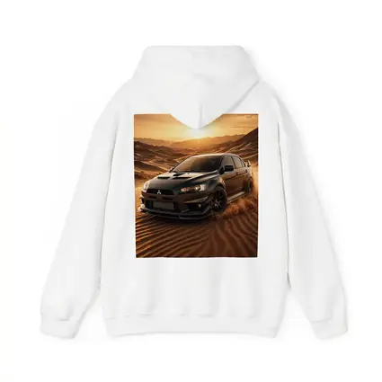 Mitsubishi Lancer Evolution Black Desert Sunset