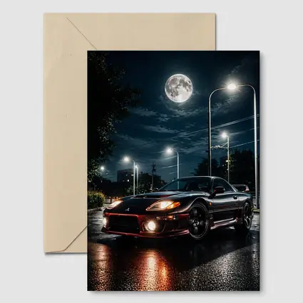 Mitsubishi 3000GT Black Night Moon Street
