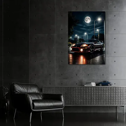 Mitsubishi 3000GT Black Night Moon Street