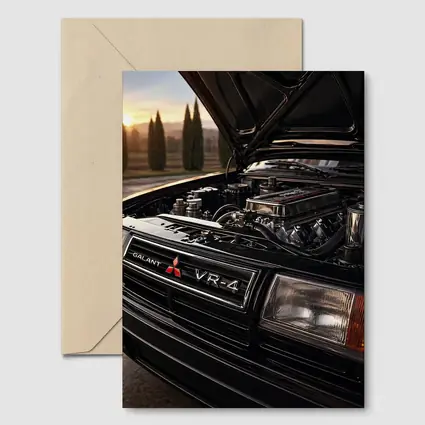 Mitsubishi Galant VR4 Engine Bay Sunset