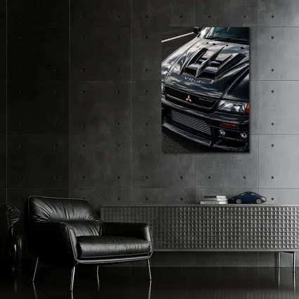 Mitsubishi Galant VR4 Black Hood Close Up