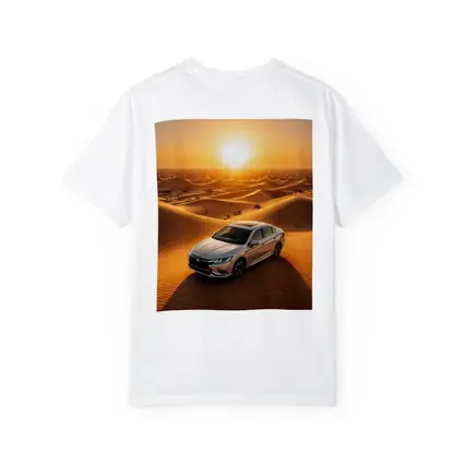 Mitsubishi Galant Silver Sedan Desert Sunset