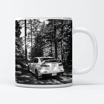 Mitsubishi Lancer Evo Forest Black White