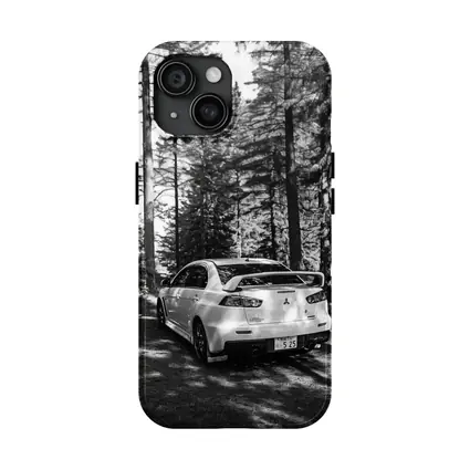 Mitsubishi Lancer Evo Forest Black White