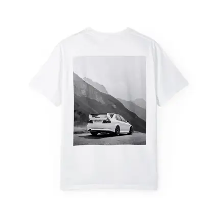 Mitsubishi Lancer Evolution Mountain Road Black White