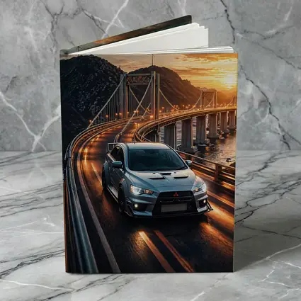 Mitsubishi Lancer Evolution Bridge Sunset Drive