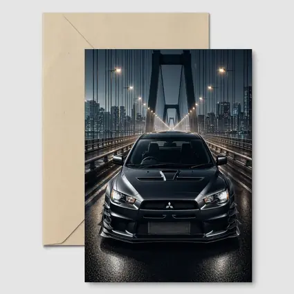 Mitsubishi Lancer Evo Night Bridge Drive