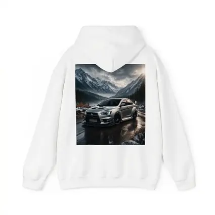 Mitsubishi Lancer Evolution Snowy Mountain Road
