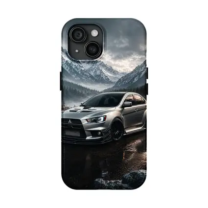 Mitsubishi Lancer Evolution Snowy Mountain Road