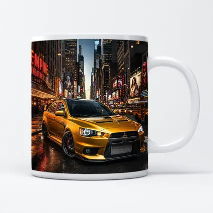 Mitsubishi Lancer Evolution Gold New York City