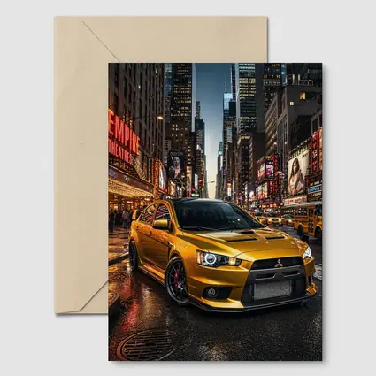 Mitsubishi Lancer Evolution Gold New York City