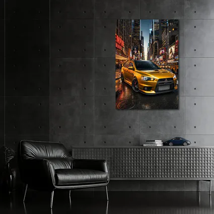 Mitsubishi Lancer Evolution Gold New York City