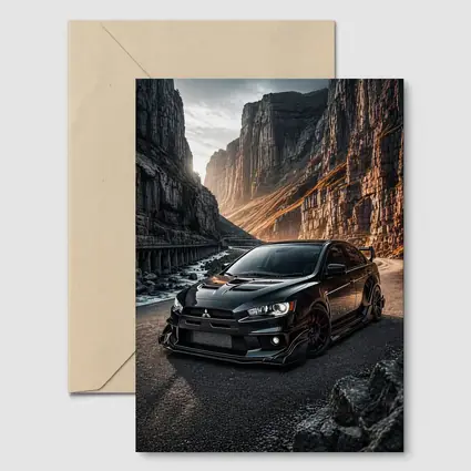 Mitsubishi Lancer Evolution Black Canyon Road