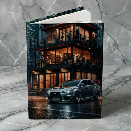 Mitsubishi Lancer Evolution Rainy City Night