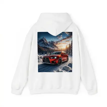 Mitsubishi Lancer Evolution Red Winter Mountain Drive