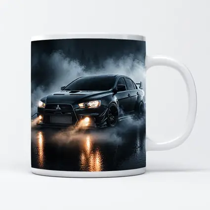 Mitsubishi Lancer Evolution Black Smoky Night