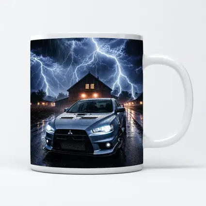 Mitsubishi Lancer Evolution Storm Night Scene