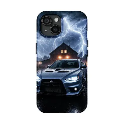 Mitsubishi Lancer Evolution Storm Night Scene