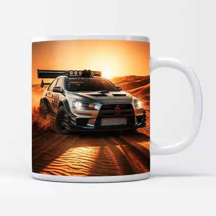 Mitsubishi Lancer Evolution Desert Rally Sunset