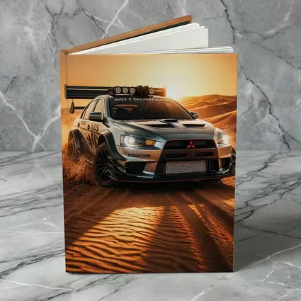 Mitsubishi Lancer Evolution Desert Rally Sunset