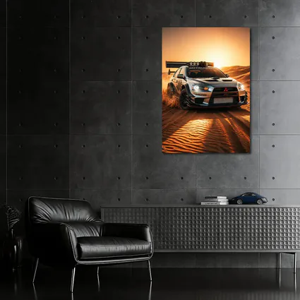 Mitsubishi Lancer Evolution Desert Rally Sunset