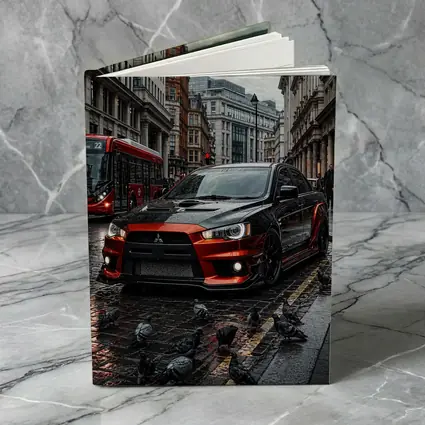 Mitsubishi Lancer Evolution Rainy London Streets
