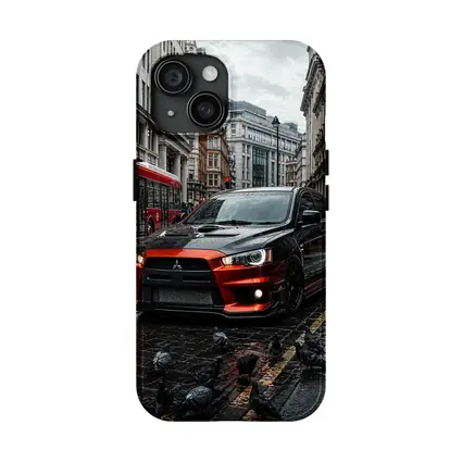 Mitsubishi Lancer Evolution Rainy London Streets