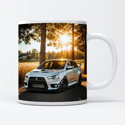 Mitsubishi Lancer Evolution Parked Sunny Forest