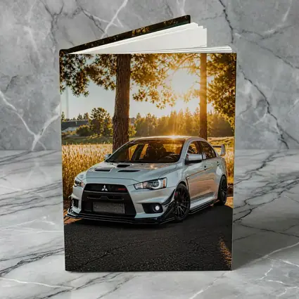 Mitsubishi Lancer Evolution Parked Sunny Forest
