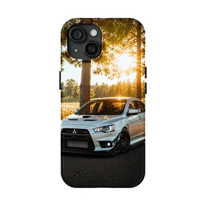 Mitsubishi Lancer Evolution Parked Sunny Forest