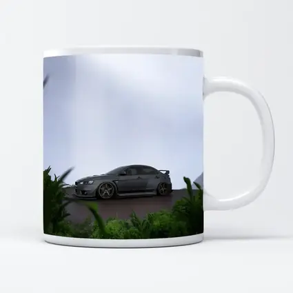 Mitsubishi Lancer Evolution Matte Gray Overcast Setting