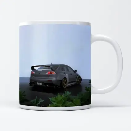 Mitsubishi Lancer Evolution Gray Wet Parking