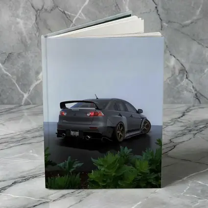 Mitsubishi Lancer Evolution Gray Wet Parking