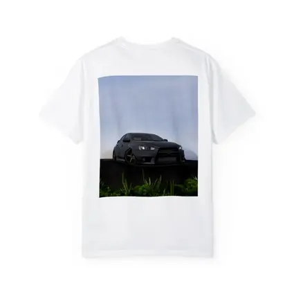 Mitsubishi Lancer Evo Matte Gray Street Scene