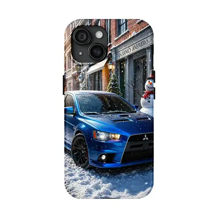 Mitsubishi Lancer Evolution Blue Winter Street